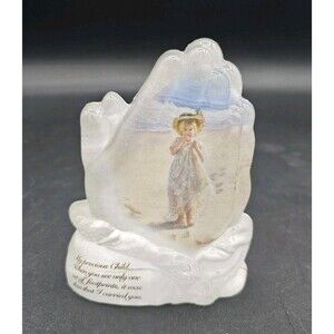 The Hamilton Collection A Child's Prayer Collection Footprints In The Sand Glass